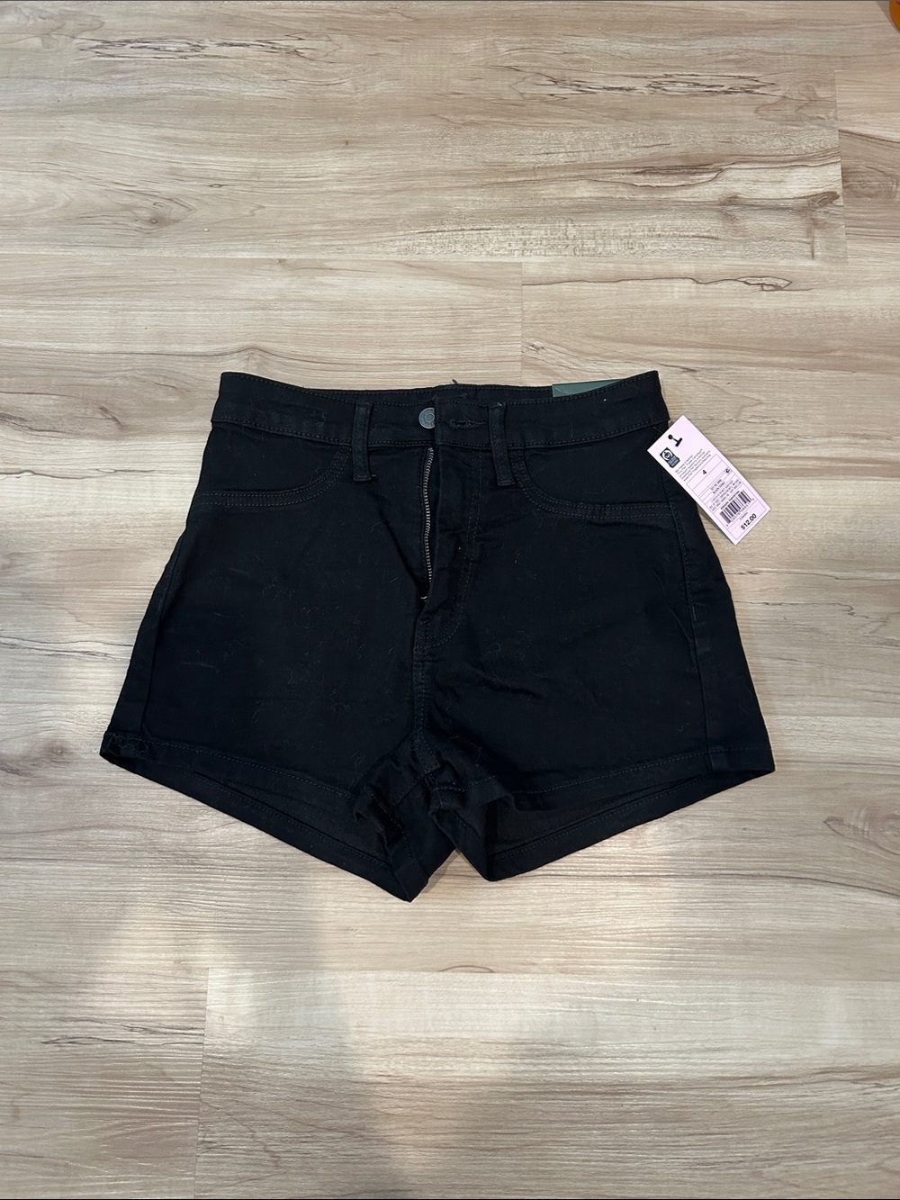 Black High-Rise Women’s Denim Shorts
